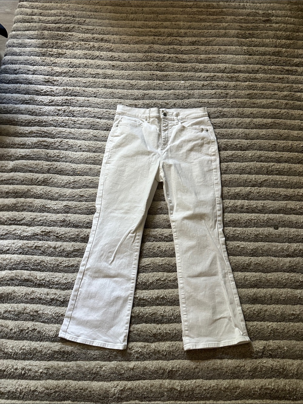 LOFT White Bootcut Jeans